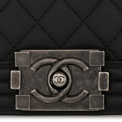 Chanel Calfskin Quilted Medium Boy Flap Black 12 of 14
