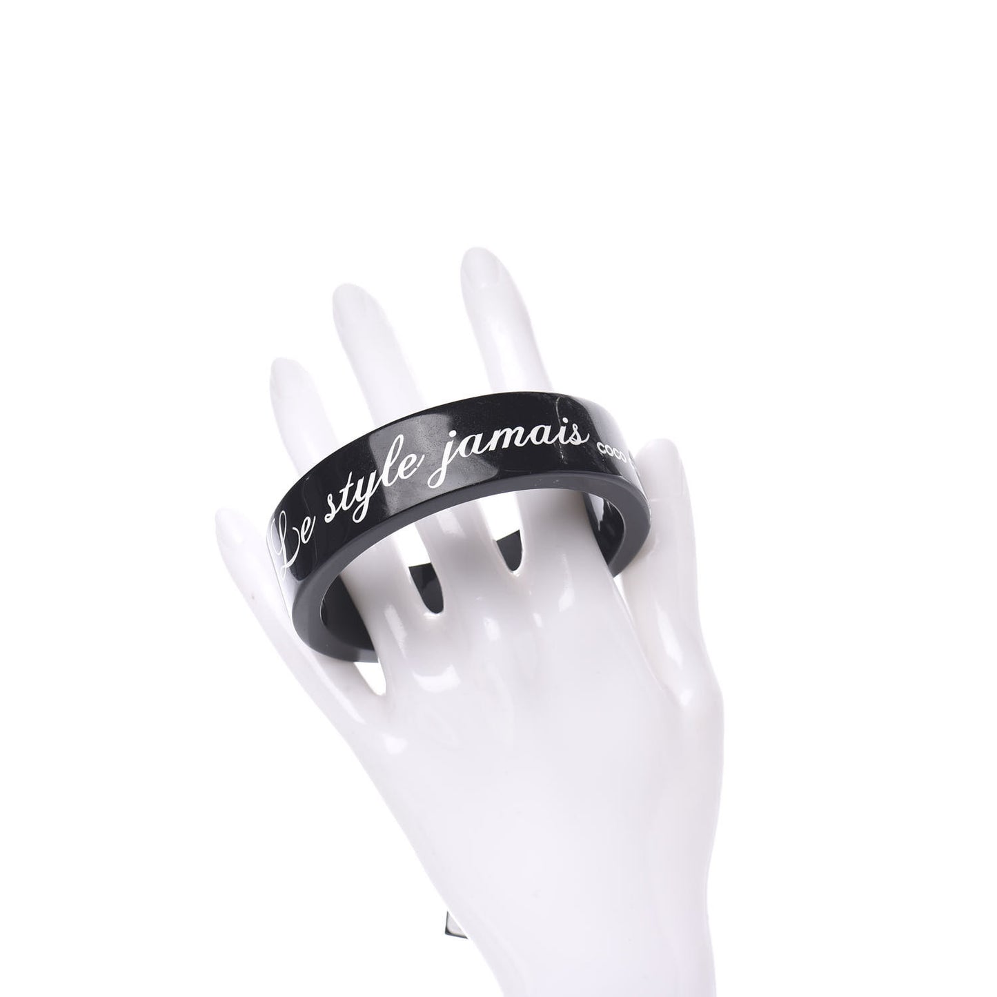 Resin Coco Bangle Bracelet Black