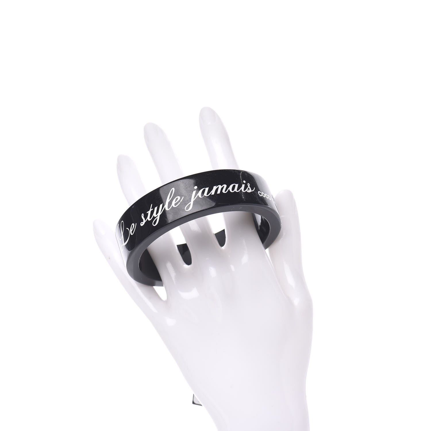 Chanel Resin Coco Bangle Bracelet Black 2 of 6