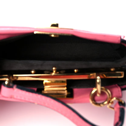 Fendi Shiny Nappa Micro Peekaboo Iconic Satchel Rosa Fluo 4 of 10