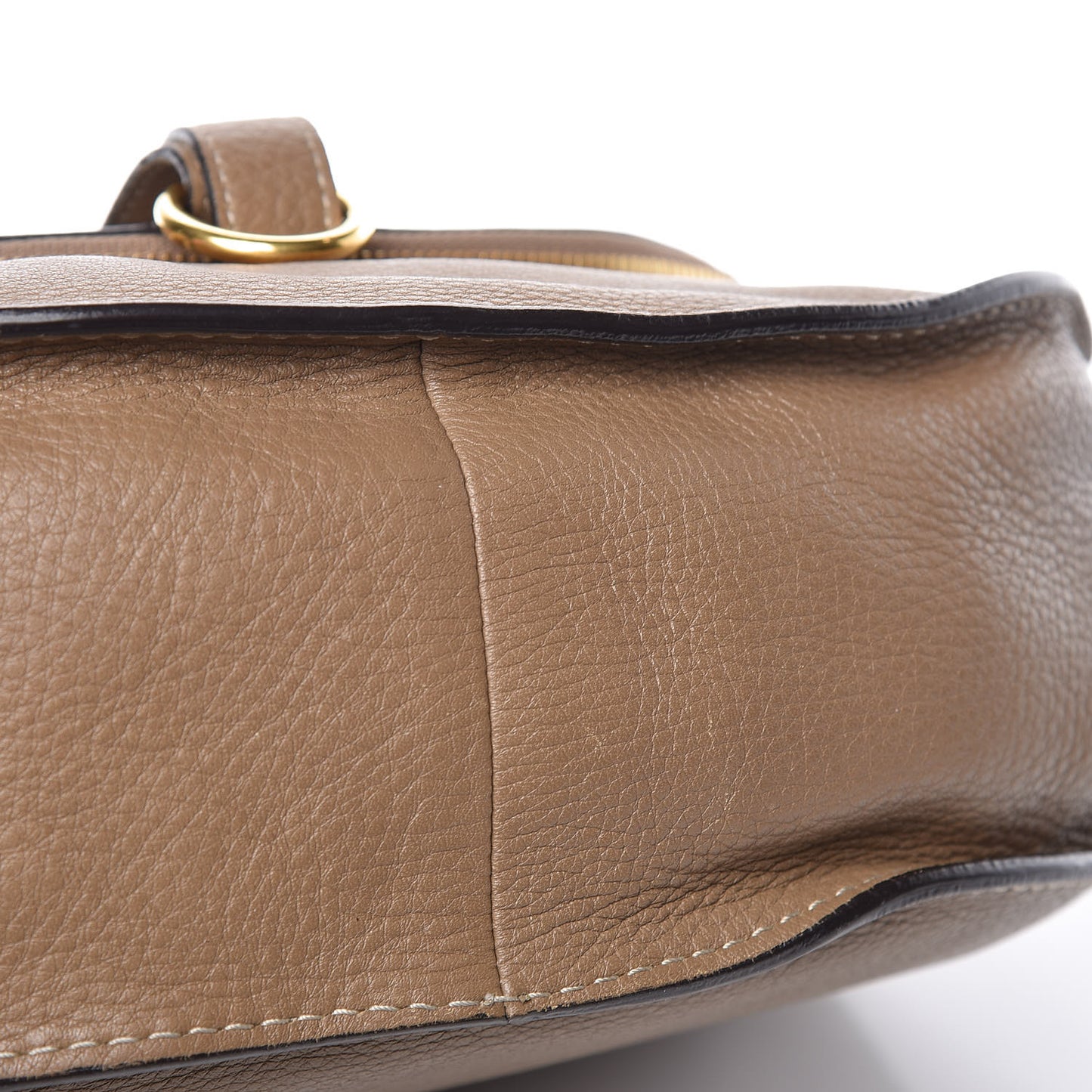 Calfskin Medium Marcie Round Zip Crossbody Bag Nut
