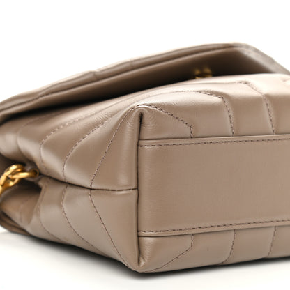 Saint Laurent Calfskin Y Quilted Monogram Toy Loulou Crossbody Bag Taupe 10 of 11