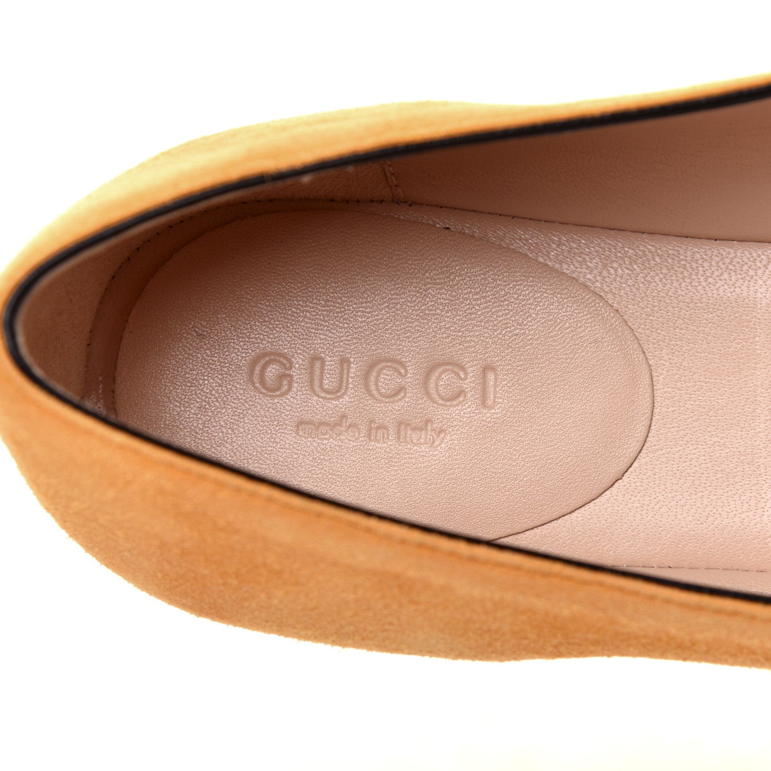 Gucci Kid Scamosciato GG Marmont Fringe Flats 37.5 Crystal Copper 7 of 10