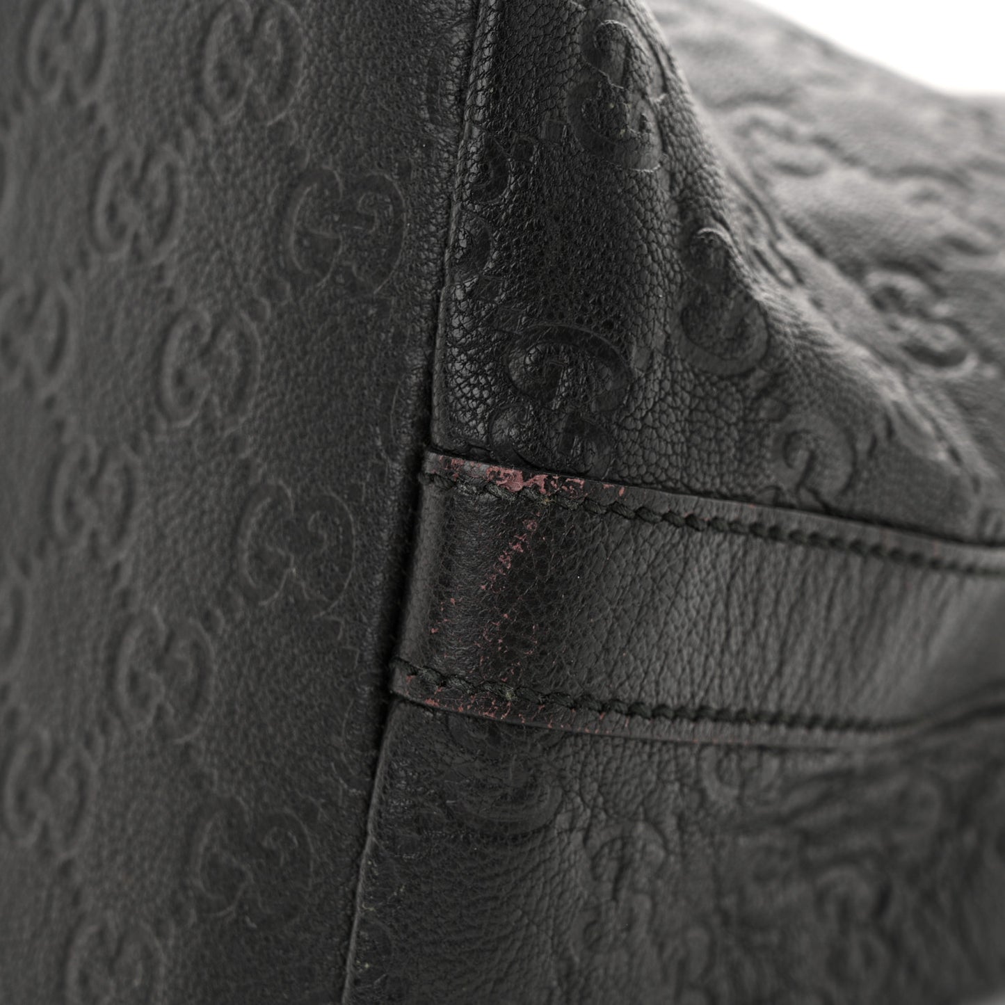 Guccissima Large Hobo Black