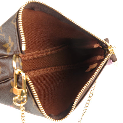 Louis Vuitton Monogram 2016 Christmas Animation Mini Pochette Accessories Rose Ballerine 6 of 7