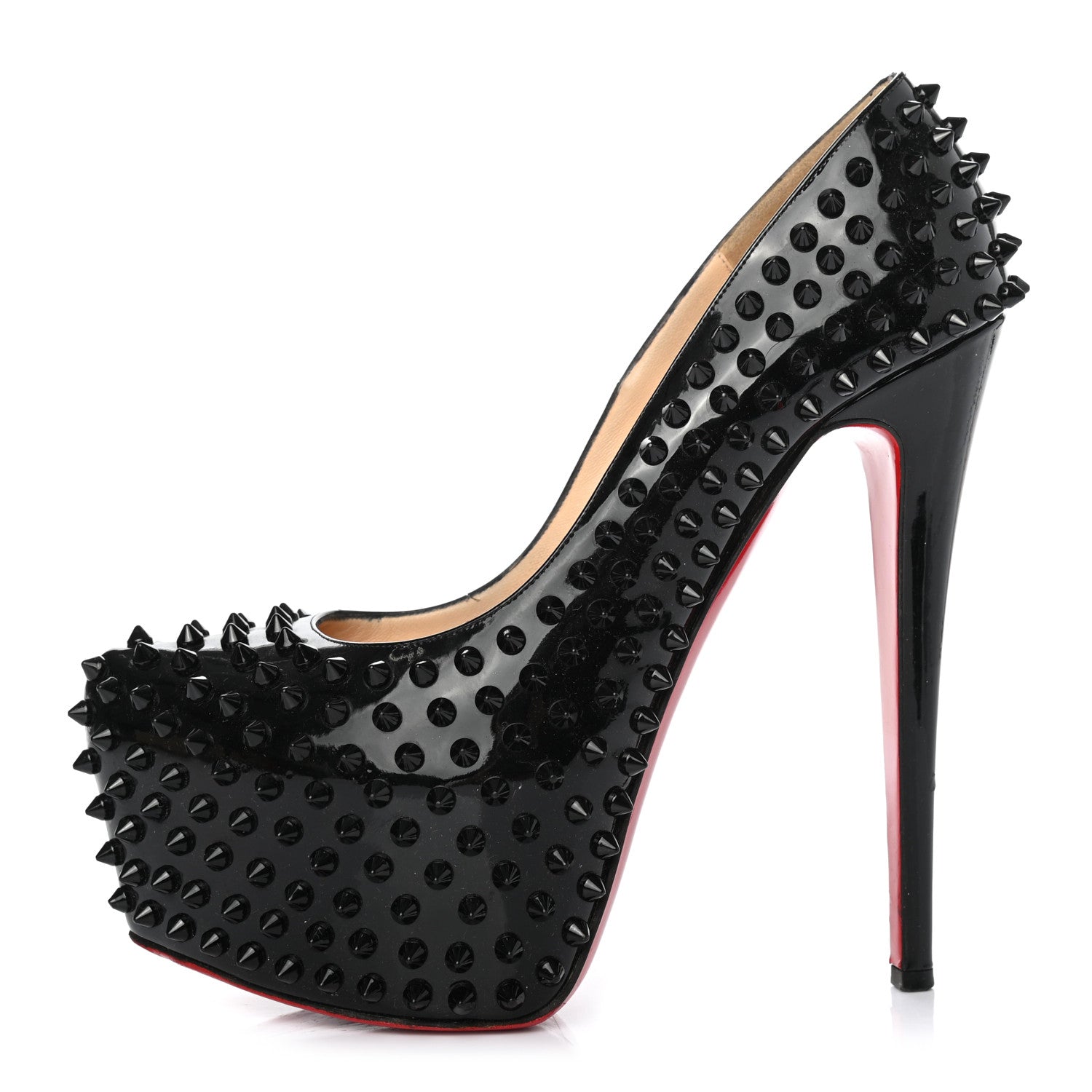 Christian Louboutin Patent Daffodile Spikes 160 Pumps 40.5 Black 1 of 4