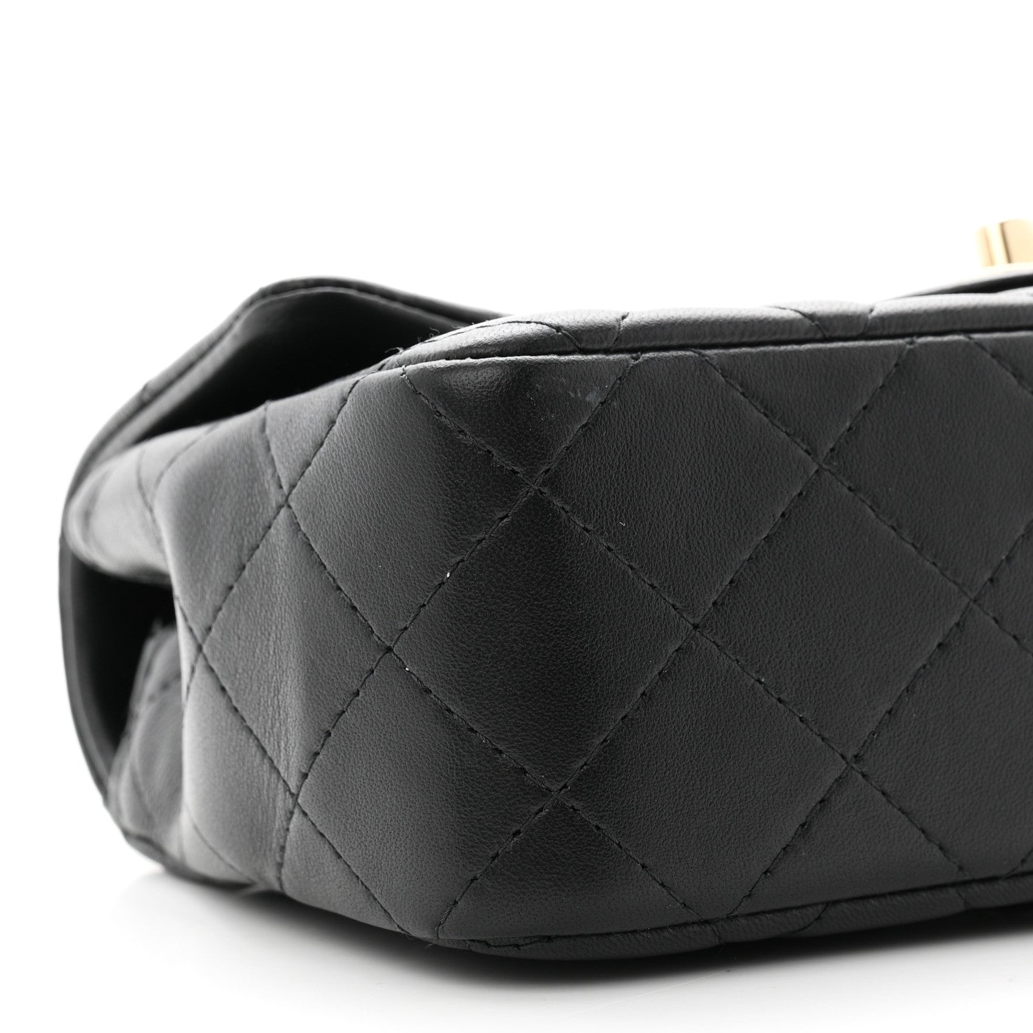 Chanel Lambskin Quilted Mini Rectangular Flap Black 1892232