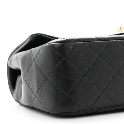 Chanel Lambskin Quilted Mini Rectangular Flap Black 9 of 11