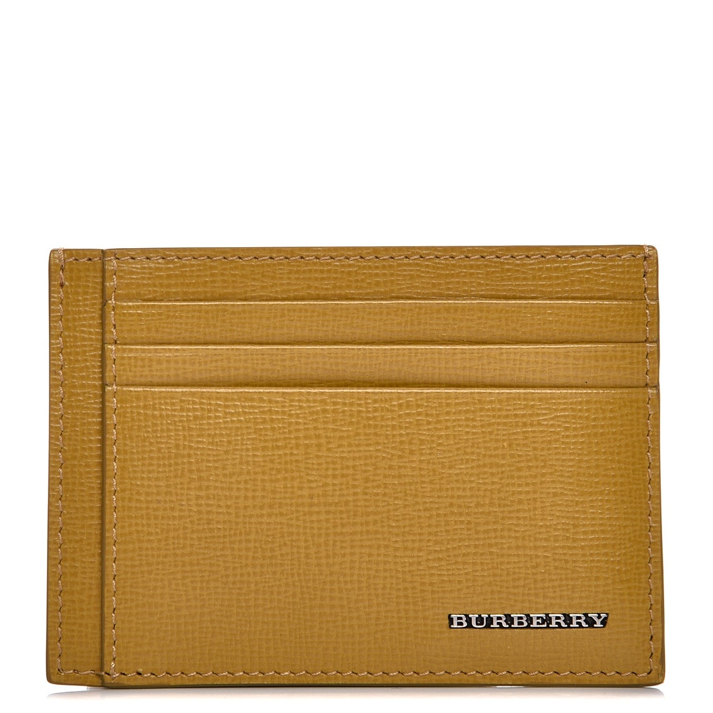 London Grainy Calfskin Bernie Credit Card Case Yellow