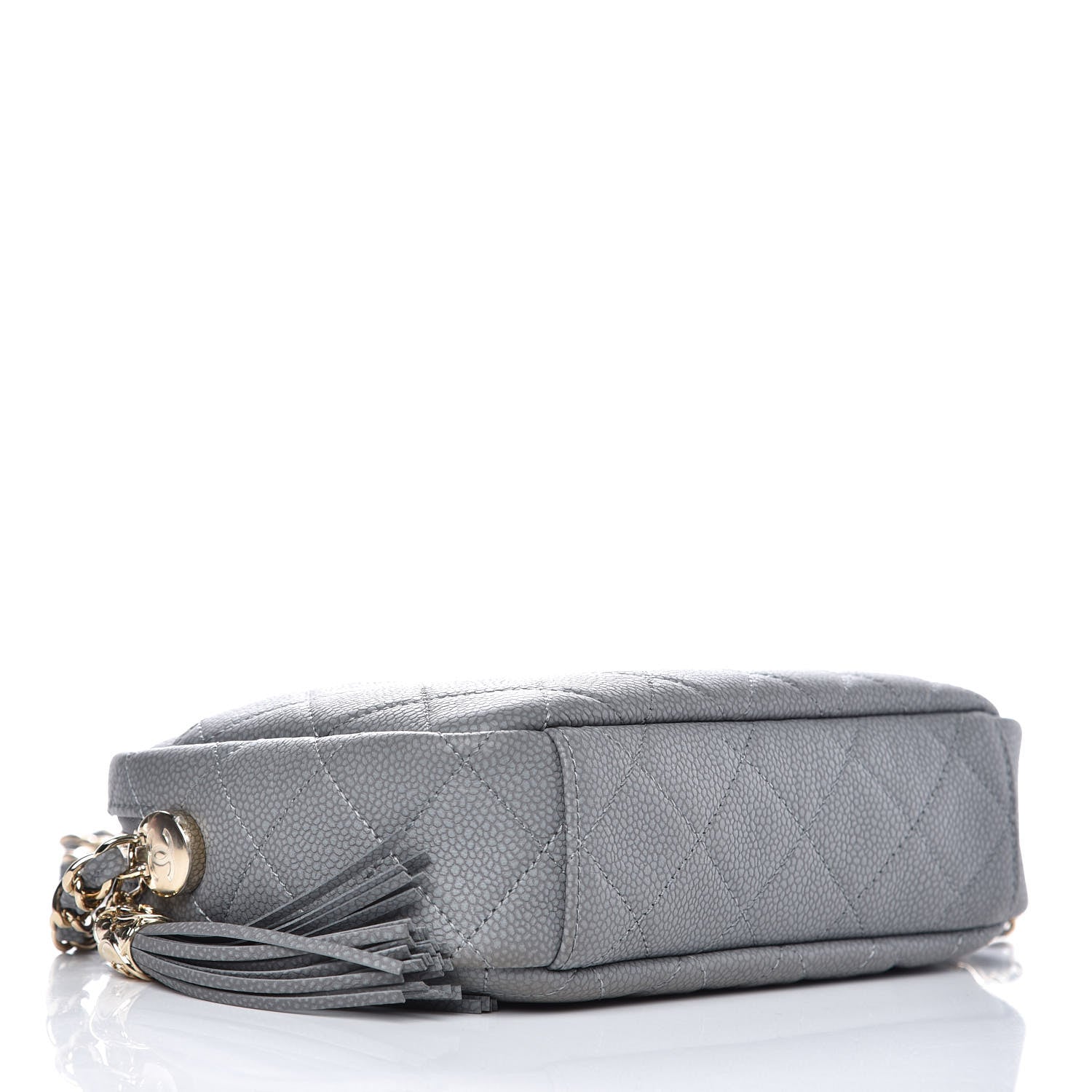 Chanel Caviar Quilted Coco Tassel Small Camera Case Grey 4 of 11