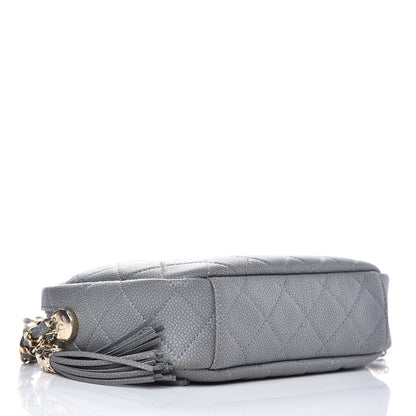 Chanel Caviar Quilted Coco Tassel Small Camera Case Grey 4 of 11