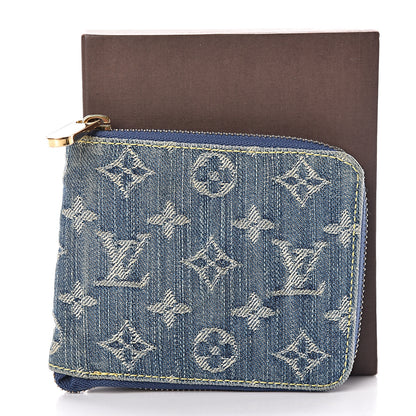 Louis Vuitton Denim Zip Compact Wallet Blue 9 of 9
