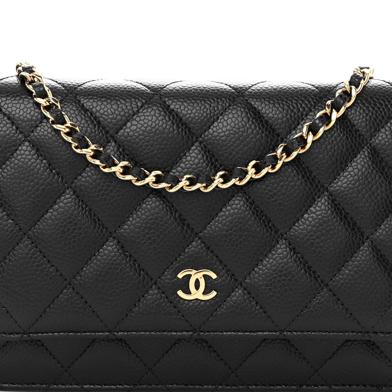 Chanel Caviar Quilted Wallet on Chain WOC Black 9 of 11