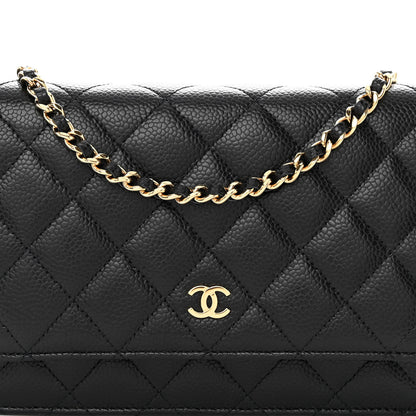 Chanel Caviar Quilted Wallet on Chain WOC Black 9 of 11