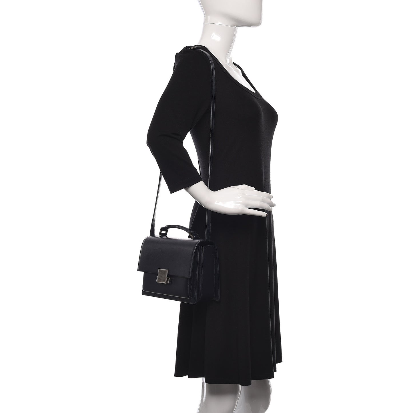 Calfskin Medium Bellechasse Satchel Navy