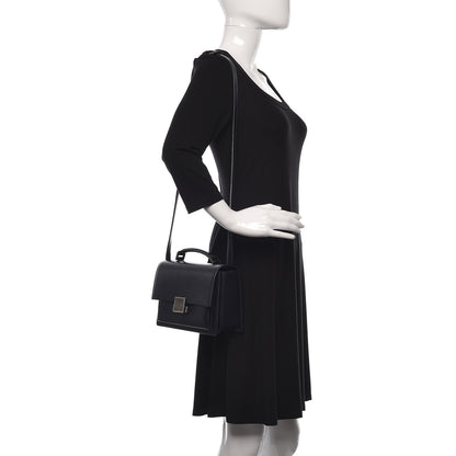Saint Laurent Calfskin Medium Bellechasse Satchel Navy 2 of 13