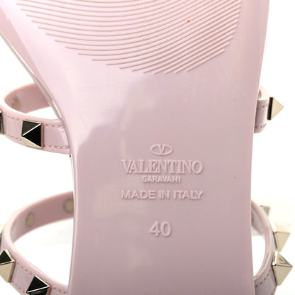 Valentino Garavani PVC Jelly Rockstud Caged Thong Sandals 40 Water Rose 7 of 8