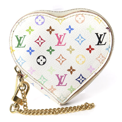 Louis Vuitton Monogram Multicolor Coeur Heart Coin Purse White 1 of 7