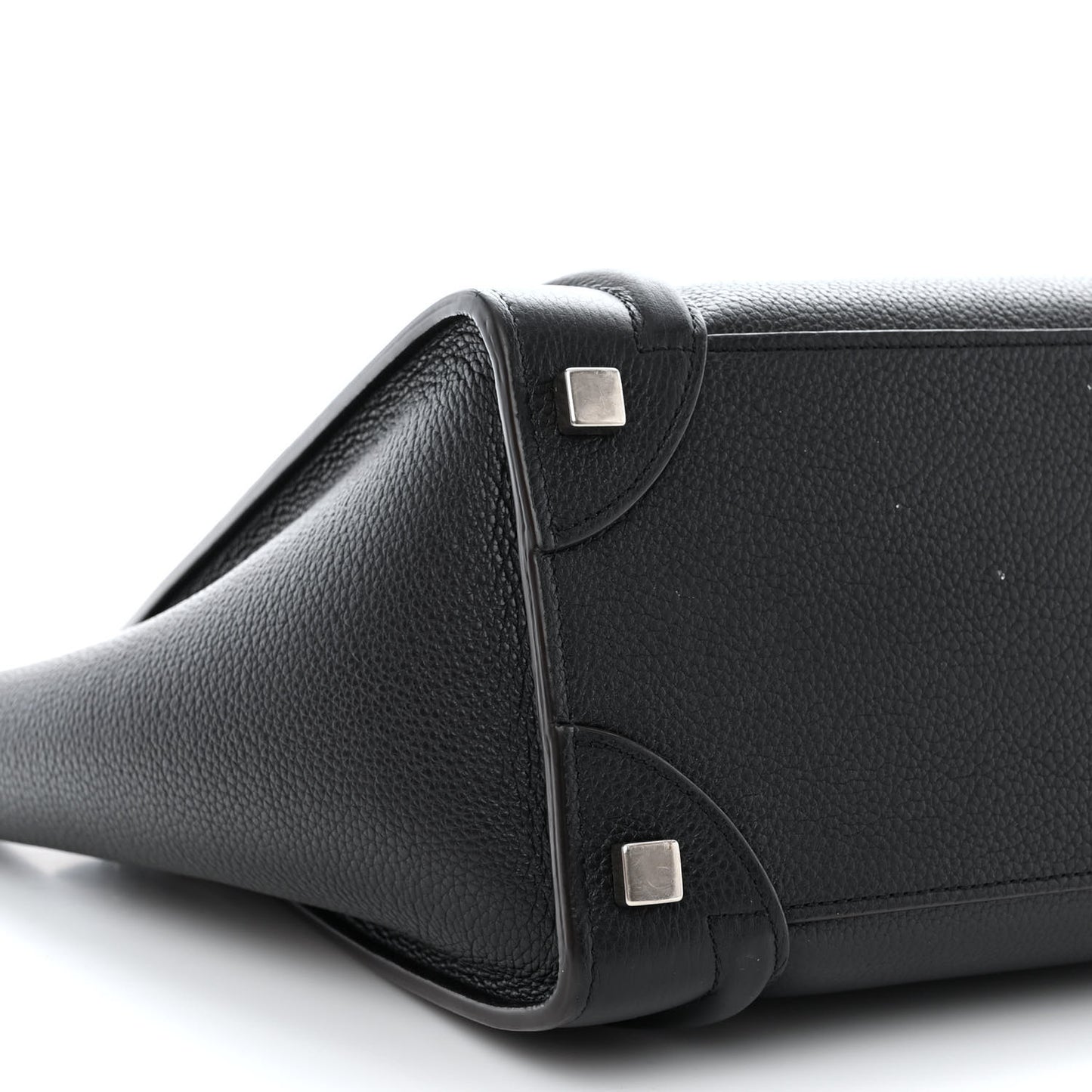 Drummed Calfskin Micro Luggage Black