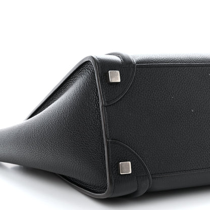 Celine Drummed Calfskin Micro Luggage Black 9 of 11