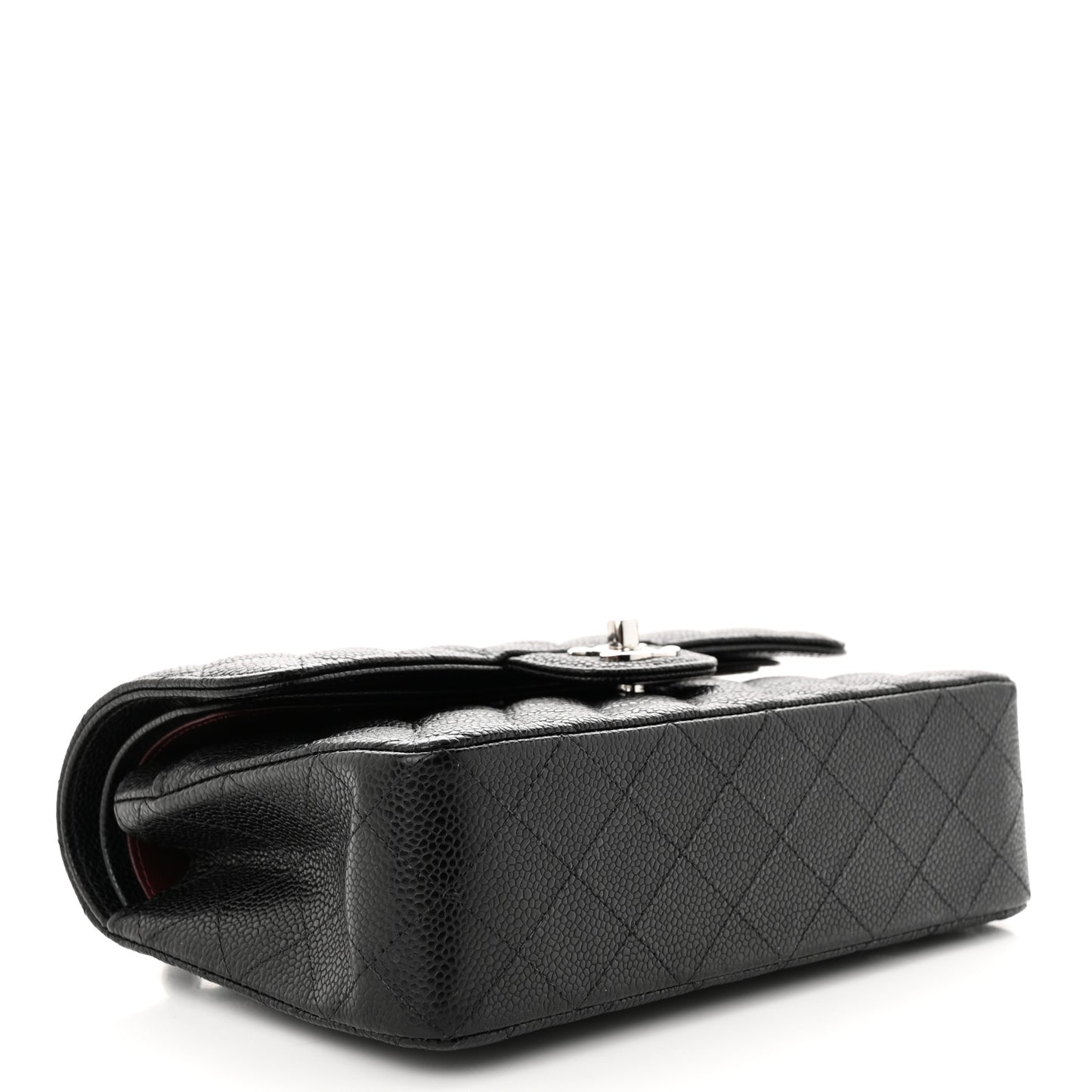 Caviar Quilted Small Double Flap Black