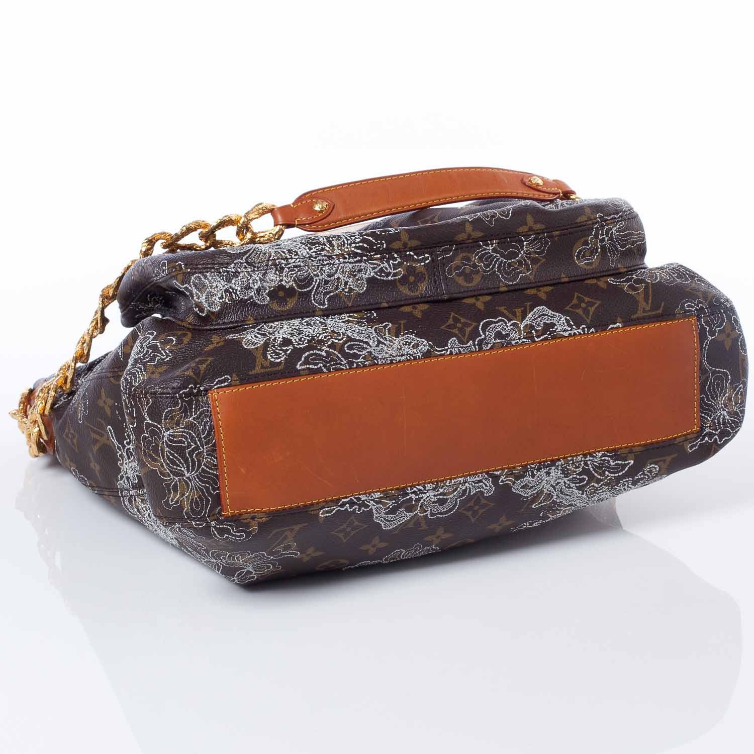Louis Vuitton Monogram Dentelle Fersen Silver 5 of 9