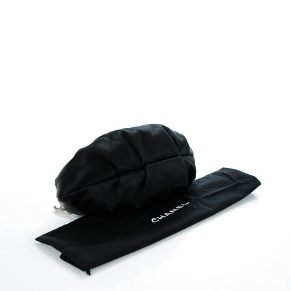 Chanel Satin Stitched Croissant Bag Black 4 of 7