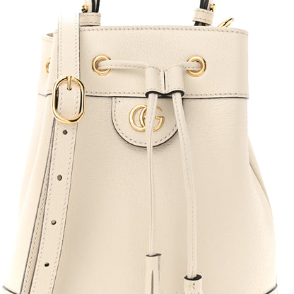 Gucci Glazed Textured Calfskin Web Small Ophidia Bucket Bag Mystic White 8 of 10