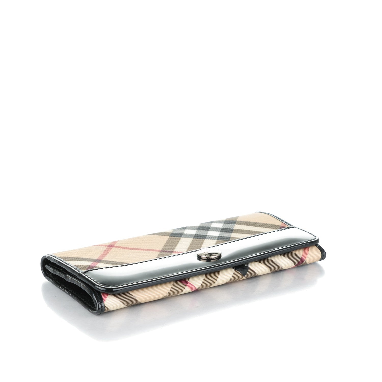 Burberry Patent Supernova Check Wallet Black 4 of 9