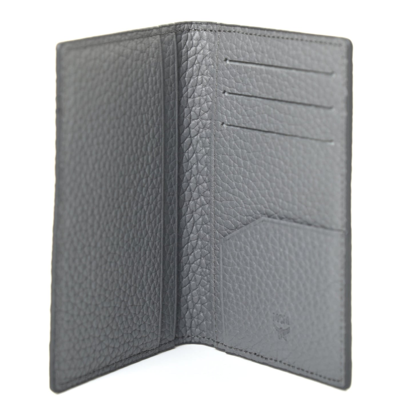 Calfskin Ottomar Monogram Mini Bi-Fold Card Wallet Charcoal