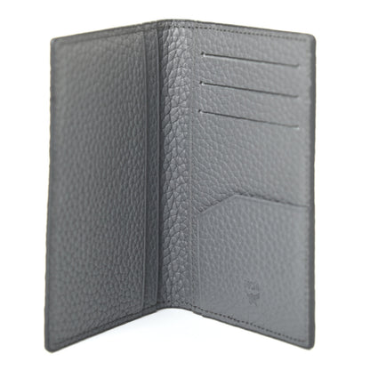 MCM Calfskin Ottomar Monogram Mini Bi-Fold Card Wallet Charcoal 4 of 4