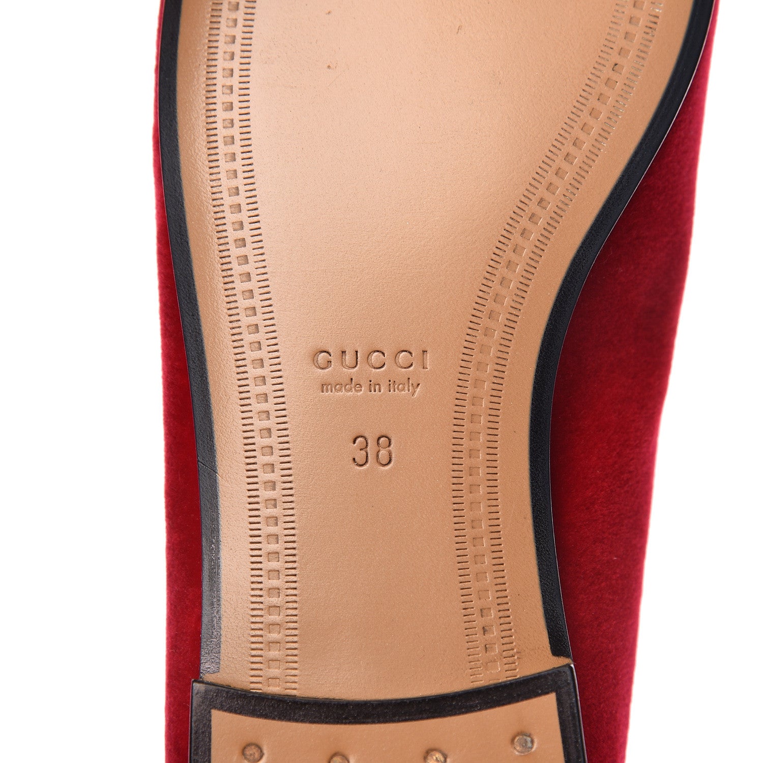 Gucci Velvet Horsebit Womens Jordaan Loafers 38 Hibiscus Red 6 of 9