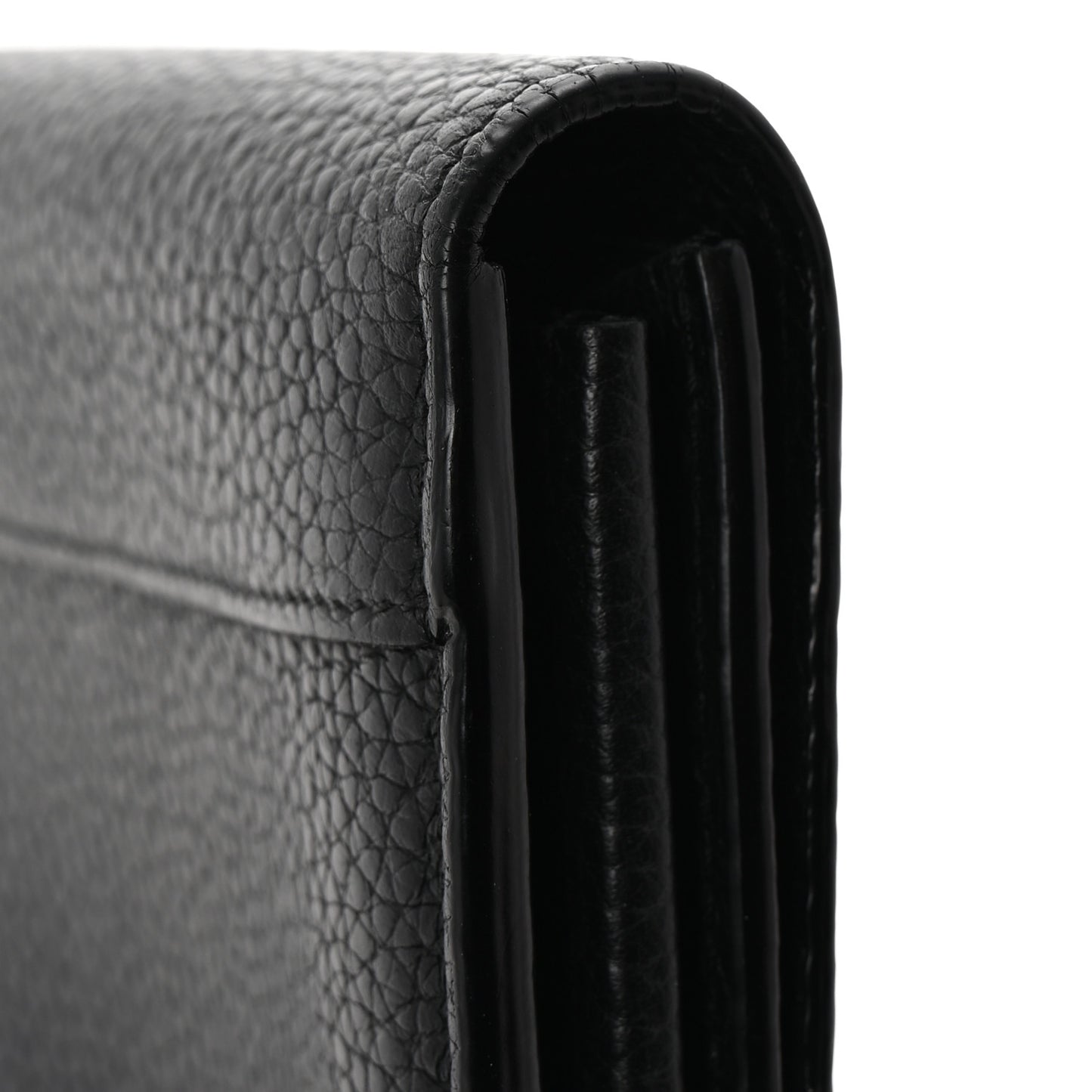 Taurillon Embellished Capucines Long Wallet Black
