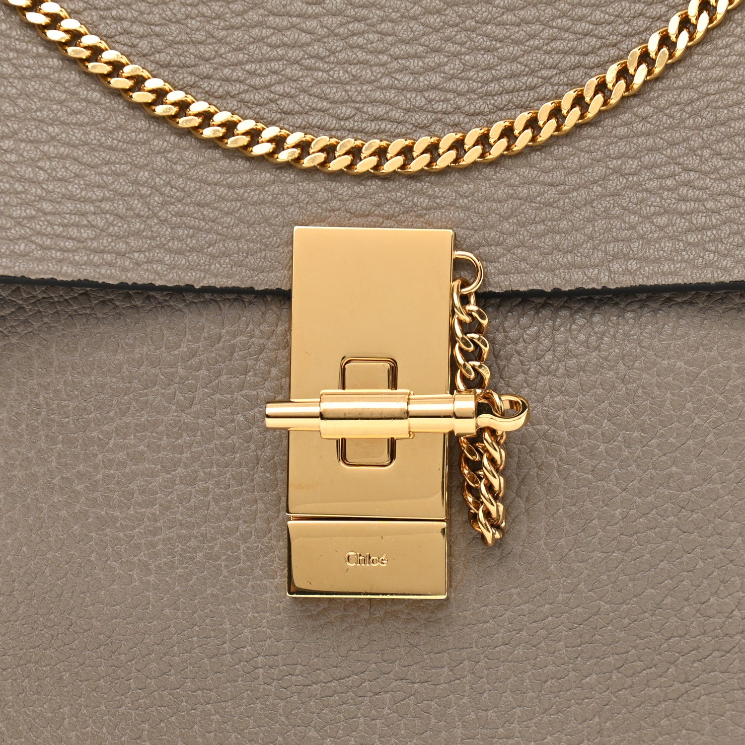Chloe Grained Lambskin Drew Shoulder Bag Motty Grey 7 of 9