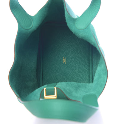 Hermes Taurillon Clemence Picotin Lock 18 PM Vert Verone 5 of 11