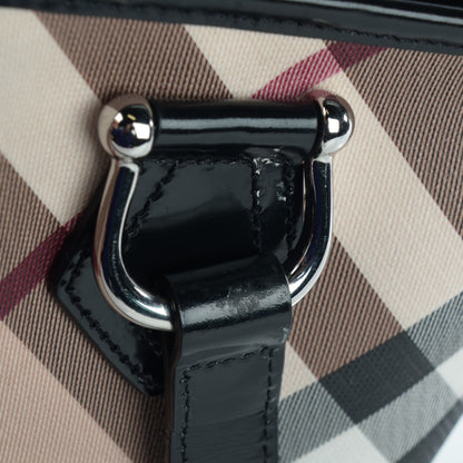 Burberry Nova Check Medium Tote Black 4 of 12