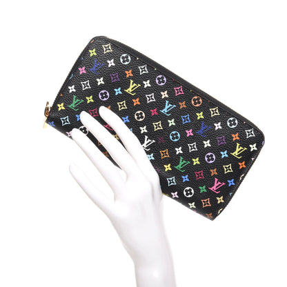 Louis Vuitton Monogram Multicolor Zippy Wallet Black Grenade 2 of 8