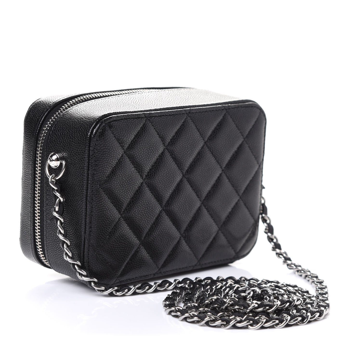 Caviar Quilted Camera Bag Black