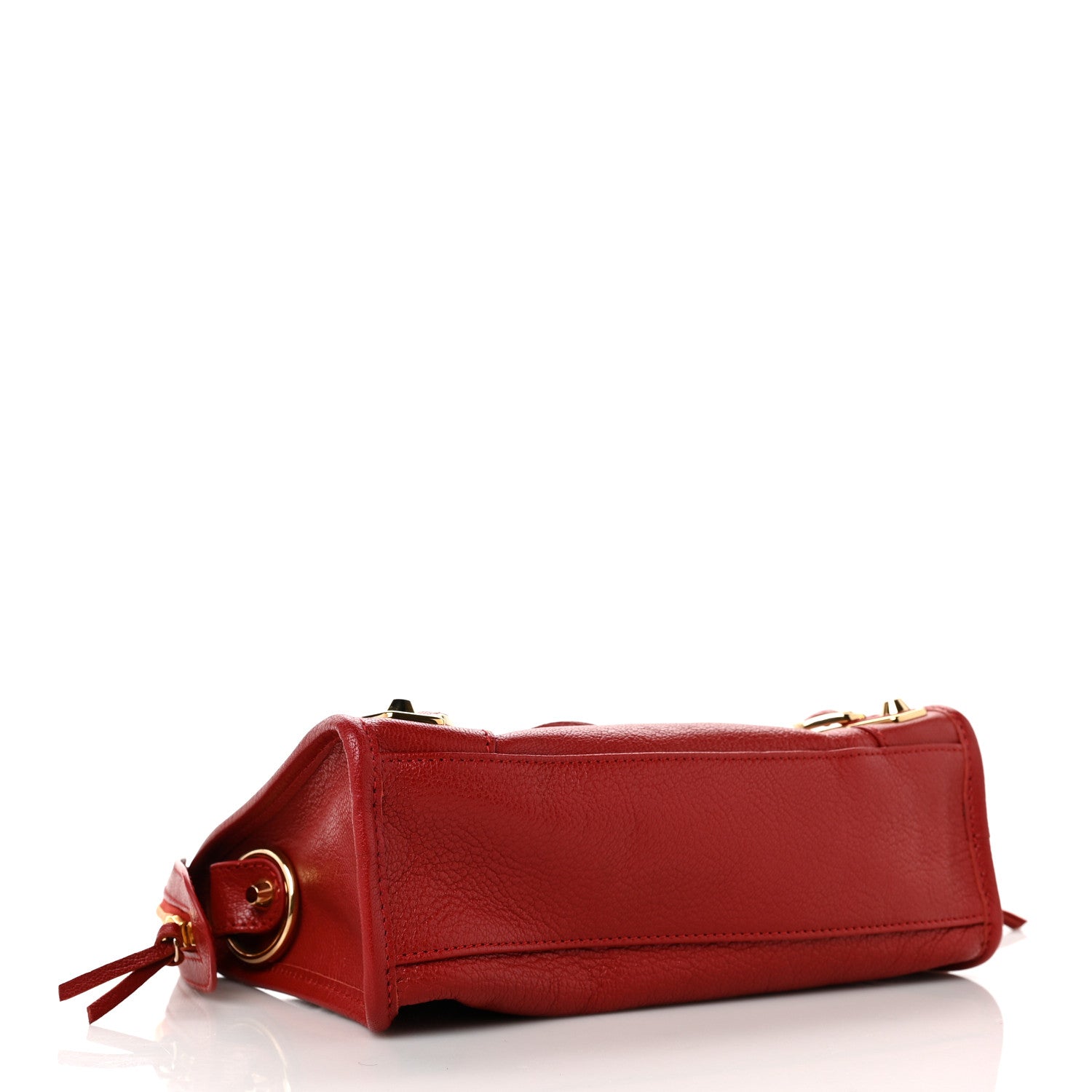 Balenciaga Chevre Gold Metallic Edge Hardware Mini City Rouge Groseille 4 of 9