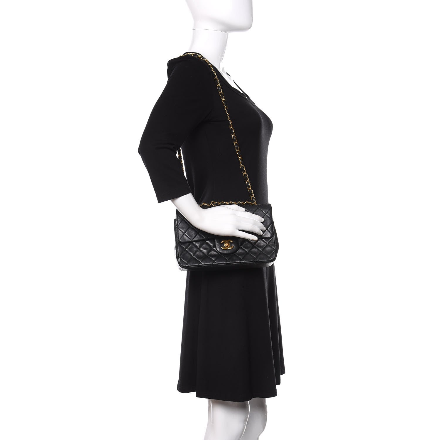 Chanel Lambskin Quilted Small Double Flap Black 3 of 16