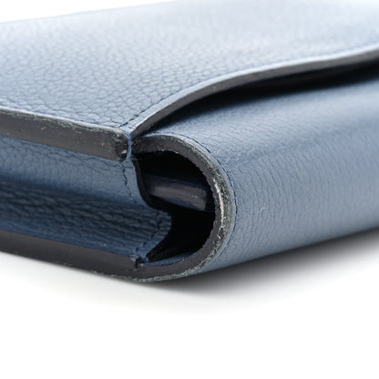 Hermes Evercolor Passant Long Wallet Bleu Brighton 10 of 17