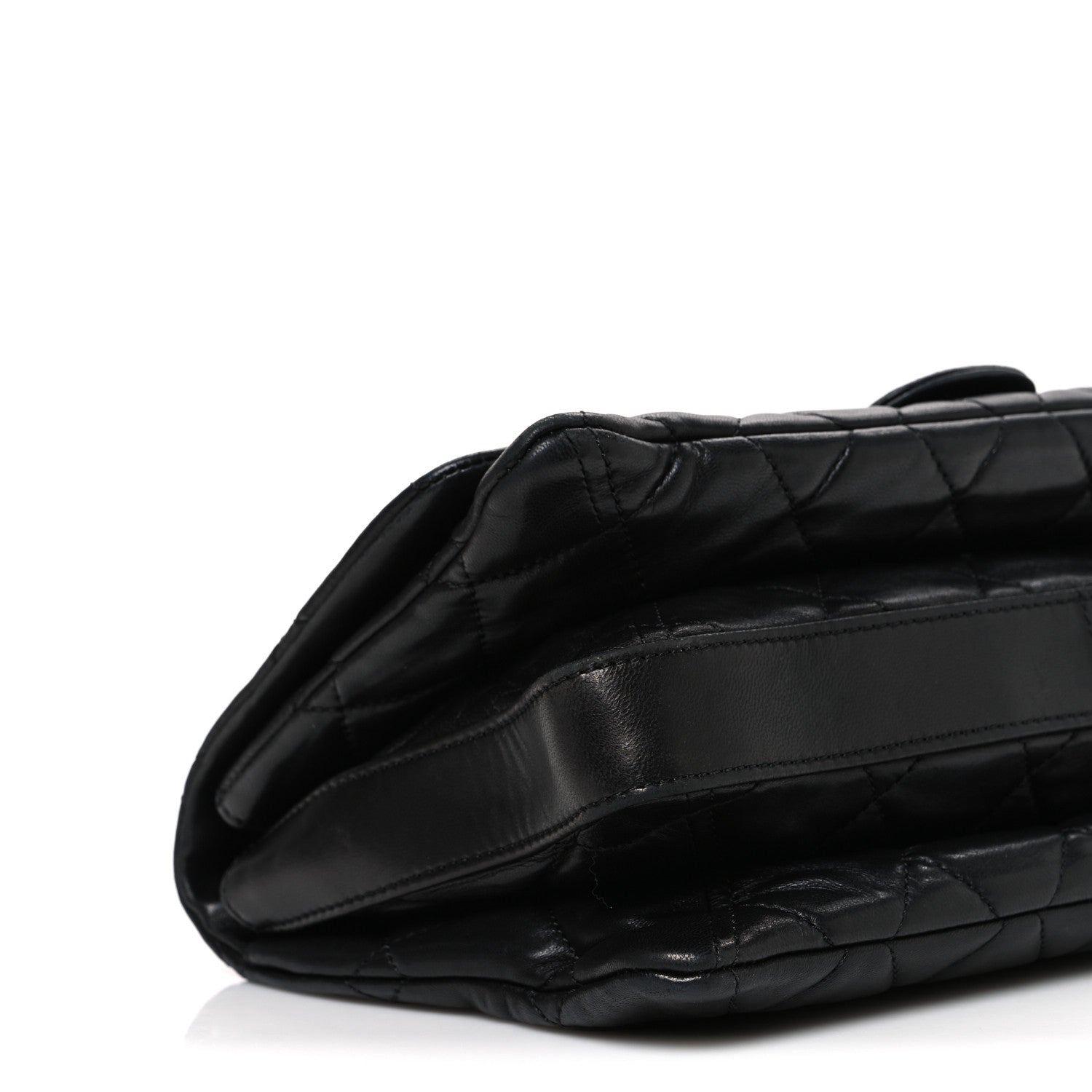 Chanel Lambskin Quilted Jumbo 3 Flap Black 9 of 11