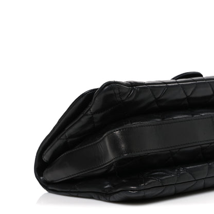 Chanel Lambskin Quilted Jumbo 3 Flap Black 9 of 11
