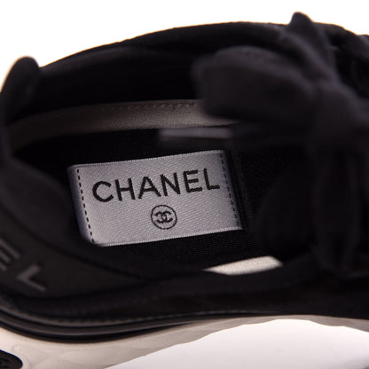 Chanel Velvet Calfskin Mixed Fibers CC Sneakers 37 Black 8 of 11