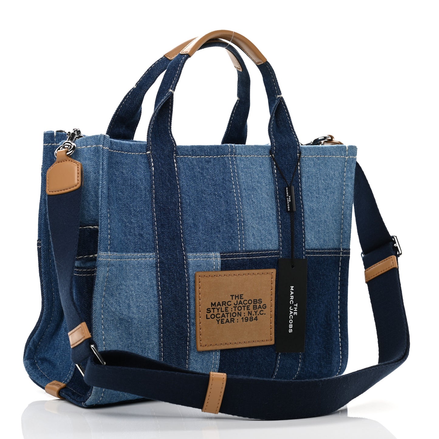 Denim Canvas Small Tote Bag Blue