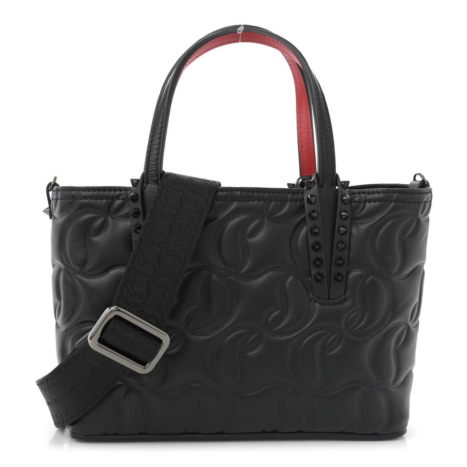 Christian Louboutin Nappa Embossed Mini East West Cabata Tote Black 1 of 10