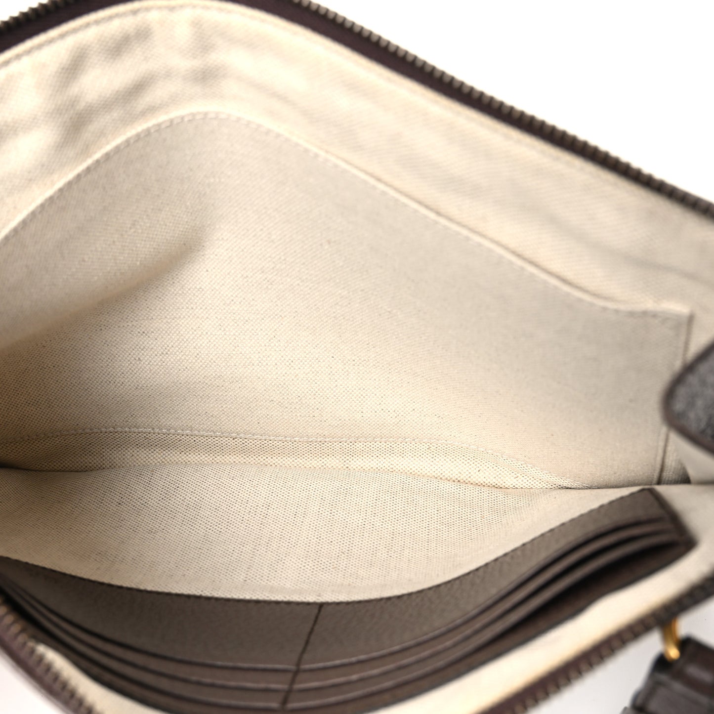 GG Supreme Monogram Courrier Documents Holder Beige New Acero