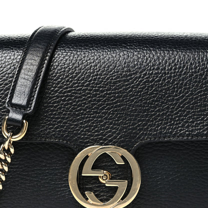 Gucci Dollar Calfskin Interlocking G Crossbody Bag Black 8 of 10