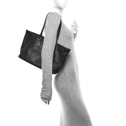 Chanel Grained Calfskin Shopping Fever Tote Black 3 of 11