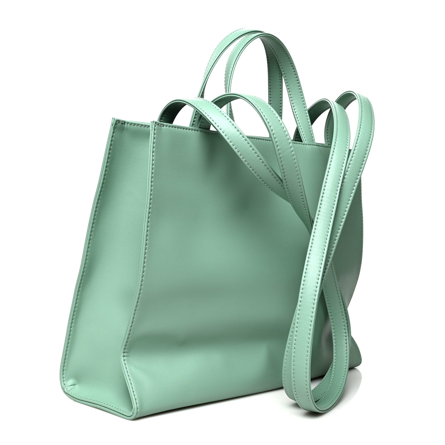 Telfar Vegan Leather Medium Shopping Bag Sage 3 of 10